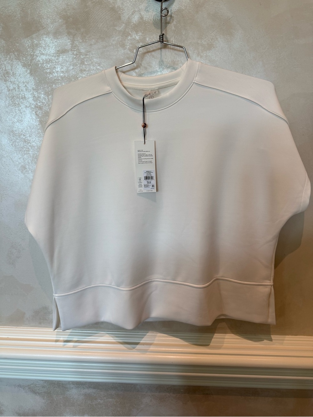 CALIA by Carrie Underwood White Short-Sleeve Crewneck Top